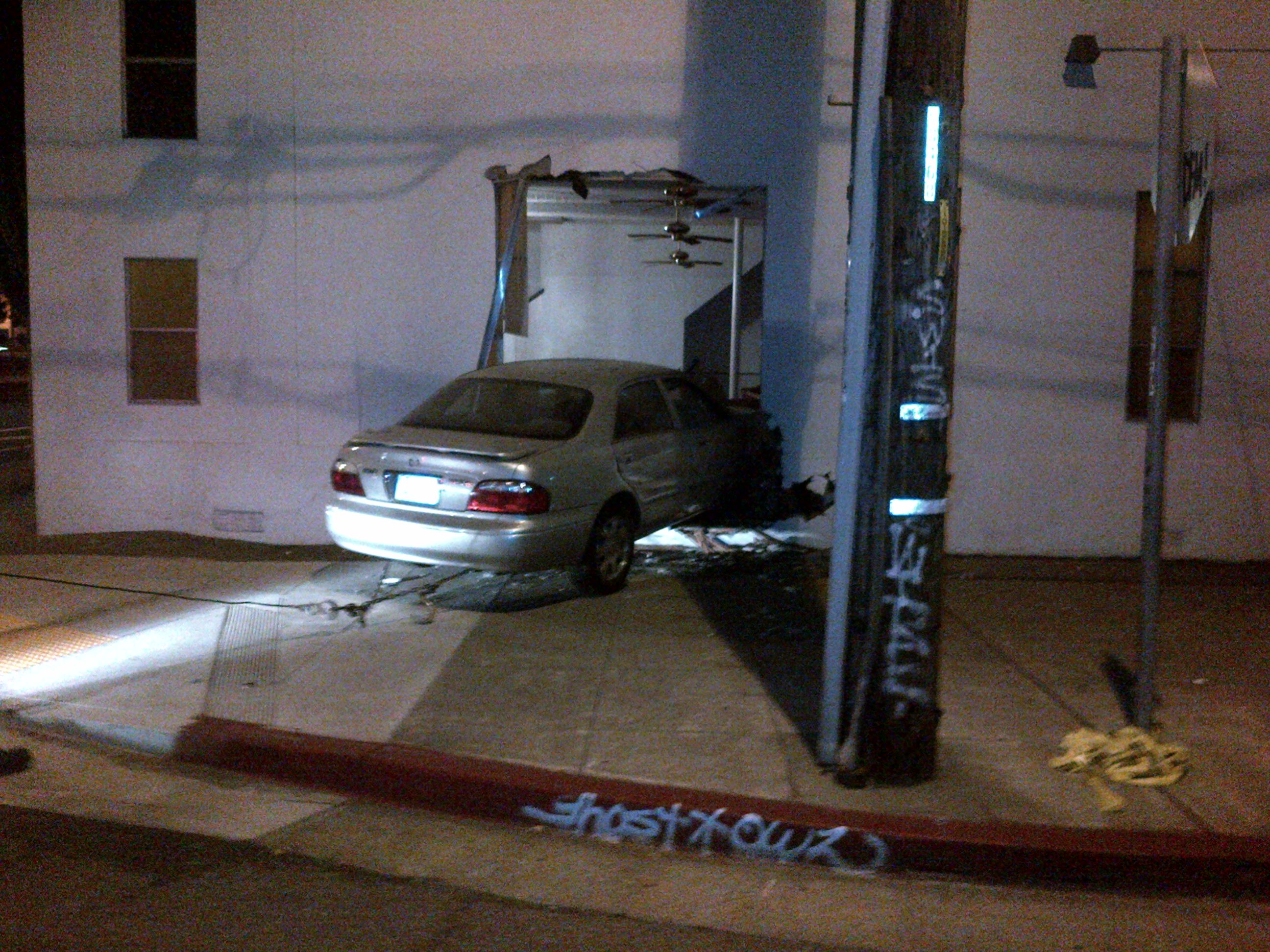 Silver Mercedes Slams Into Church At End Of Transbay Chase Over Civic Center Shooting