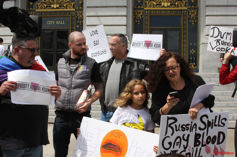 Protesters Urge Mayor Lee To Take Stand Against Russian Vodka