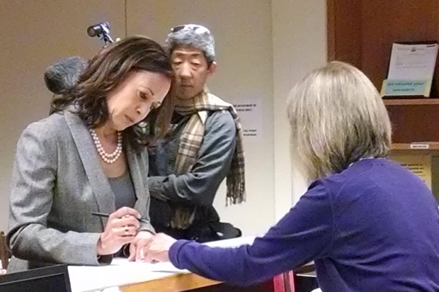 Kamala Harris Hits SF City Hall, Takes Out Papers To Run For Re-Election
