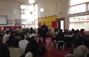SFPD Chief Suhr Passes Out Wristbands To Kids In Effort To Improve Pedestrian Safety