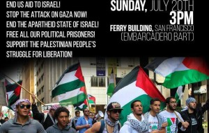 Demonstration Against Israeli Military Action in Gaza Draws Hundreds