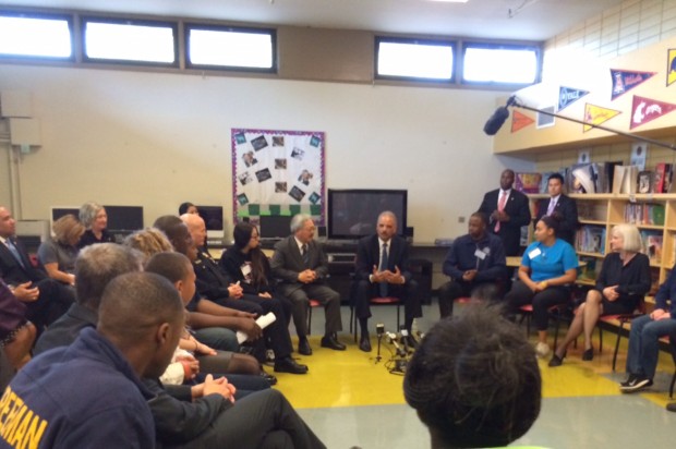 US Attorney General Eric Holder Meets With Community Members in Hunters Point