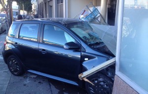 Uber-Affiliated Car Crashes into SoMa Building